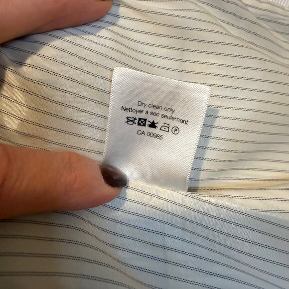 Veronica Beard Dickey Cutaway Jacket Lined Blue Linen Size 2 - Picture 5 of 13